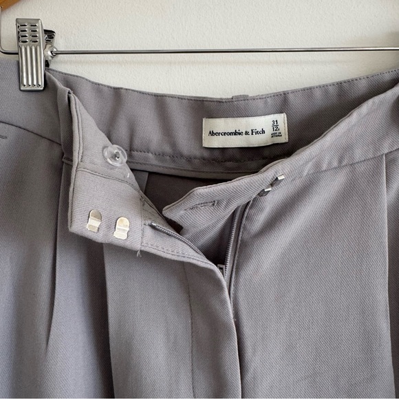Abercrombie & Fitch | Gray Tailored Wide-Leg Pants ~ US 12 Short - Picture 7 of 9